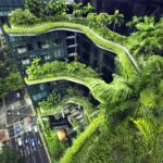 sustainable cascading gardens in Singapore