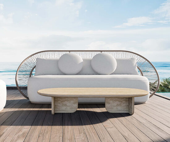 Sofa from Marcel Wanders studio Maui Collection for Harbour for all season use