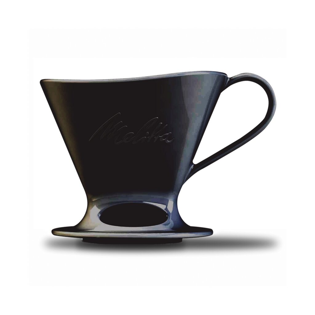 Melita Signature pour over coffee maker in black porcelain